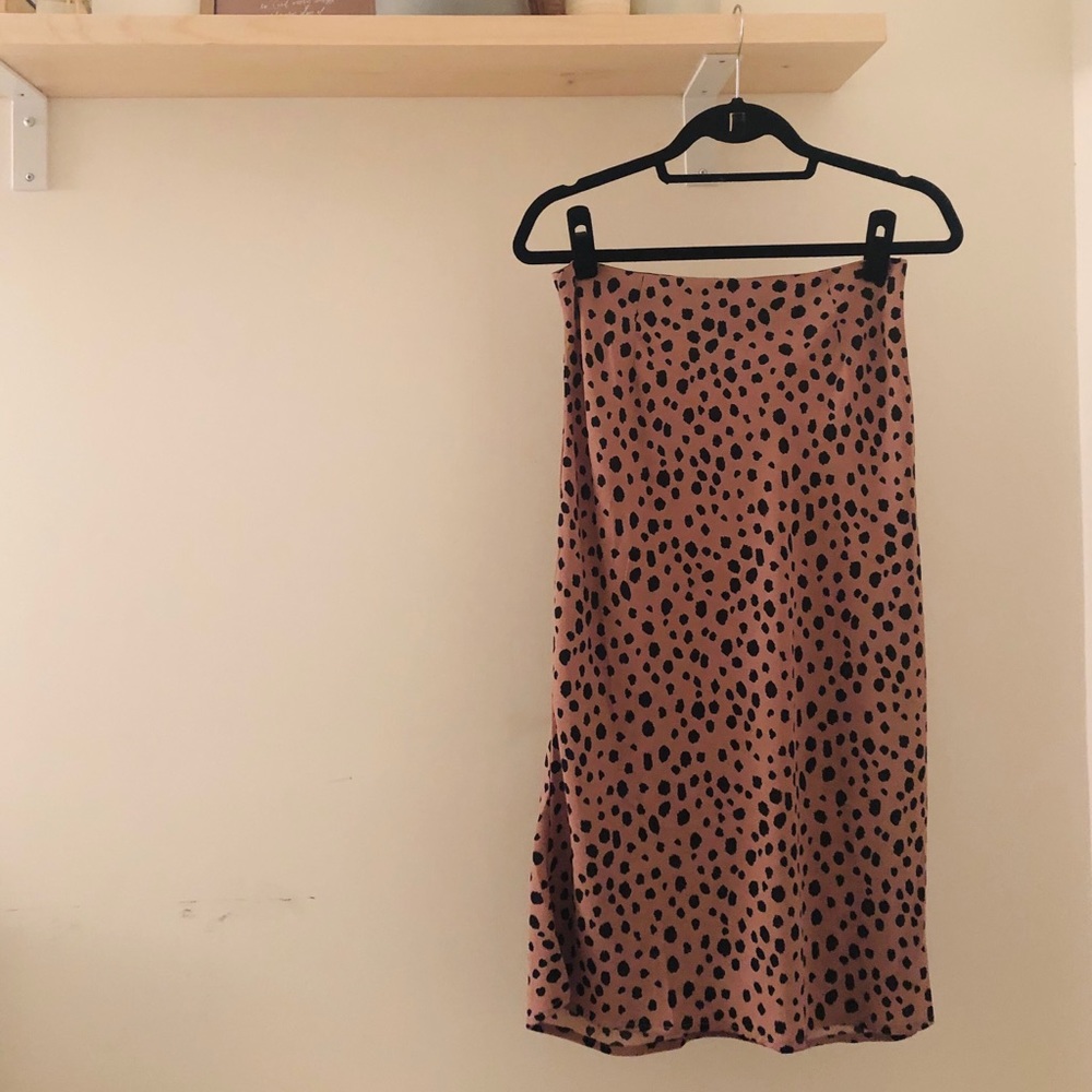Nasty Gal Leopard Midi Skirt
